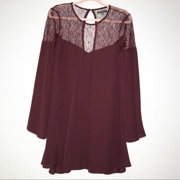 LIKE NEW Kendall & Kylie Maroon Mini Dress Small S - Picture 2 of 8